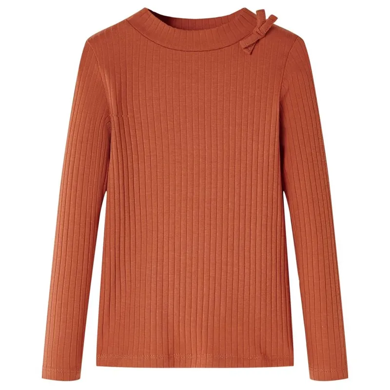 T-shirt enfants à manches longues cognac 116
