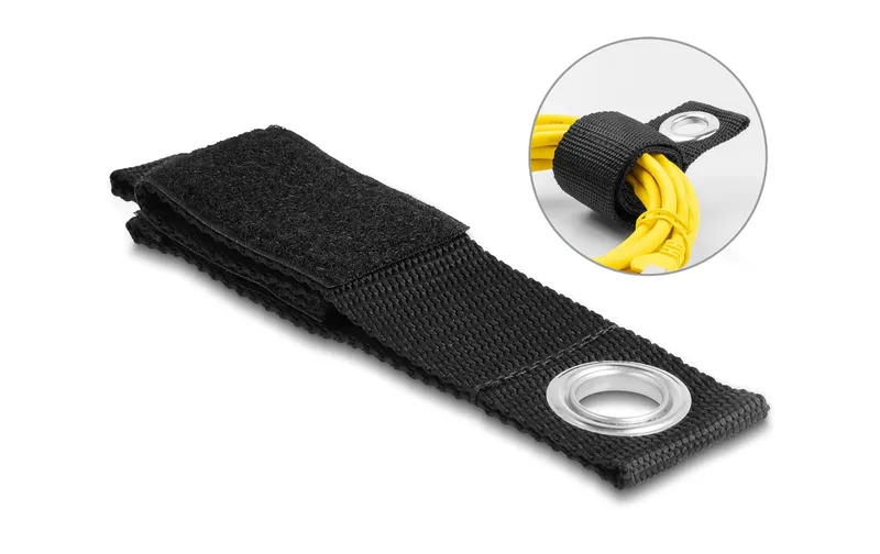 Delock Klettkabelbinder noir 260 mm x 38 mm