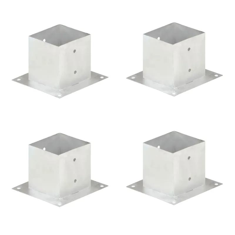 Ancres de poteau 4 pcs Métal galvanisé 141 mm
