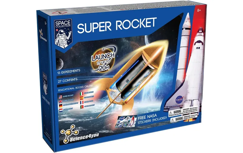 Science4you Experimentierkasten NASA Super Rocket, 27 pezzi set