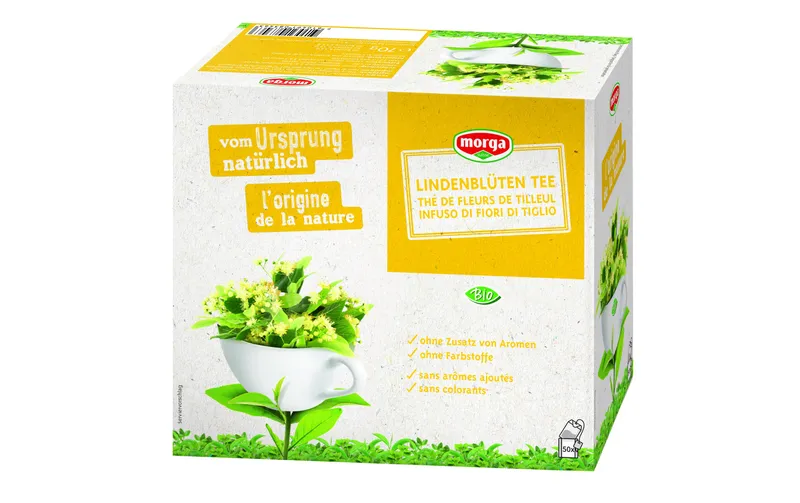 Morga Teebeutel Bio Lindenblütten Tee 50 pieces