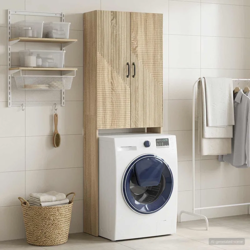 Armoire de toilette HAARLEM Chêne Sonoma 66 x 25,5 x 190 cm