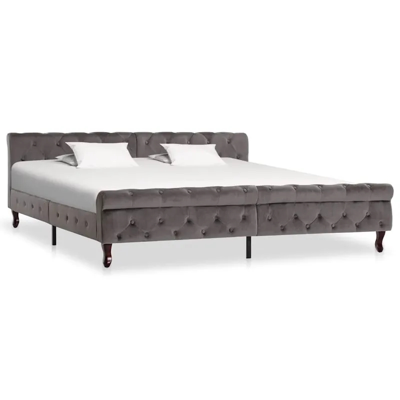 Bettgestell grigio Samt 200x200 cm