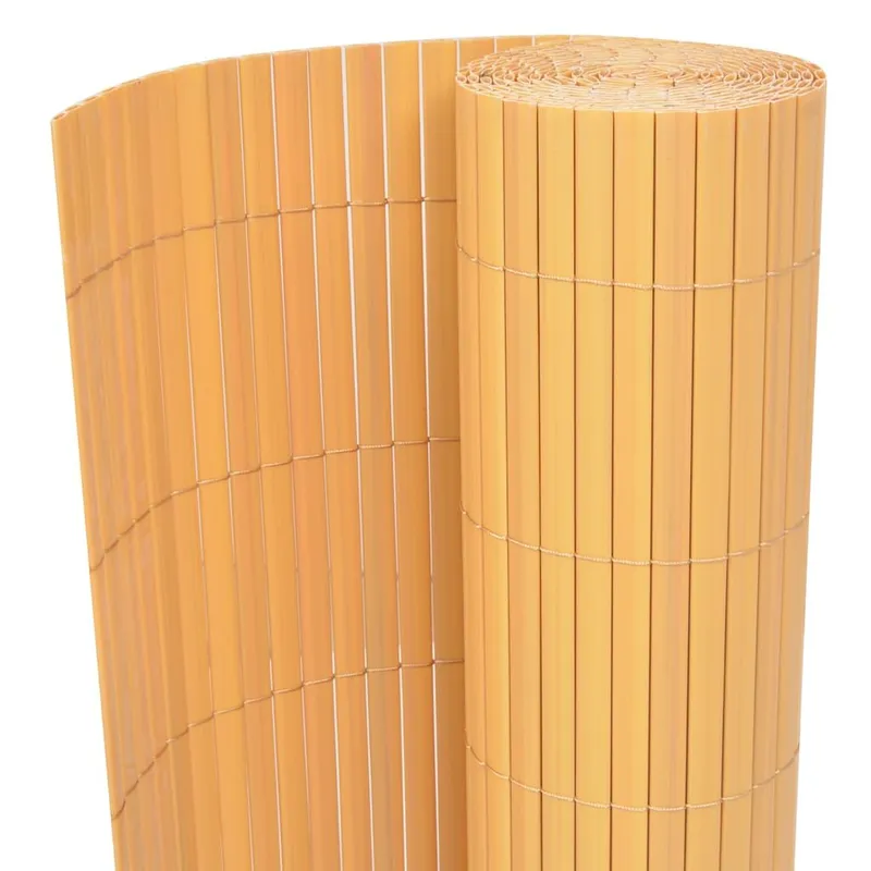 Gartenzaun Doppelseitig PVC 90×300 cm Gelb