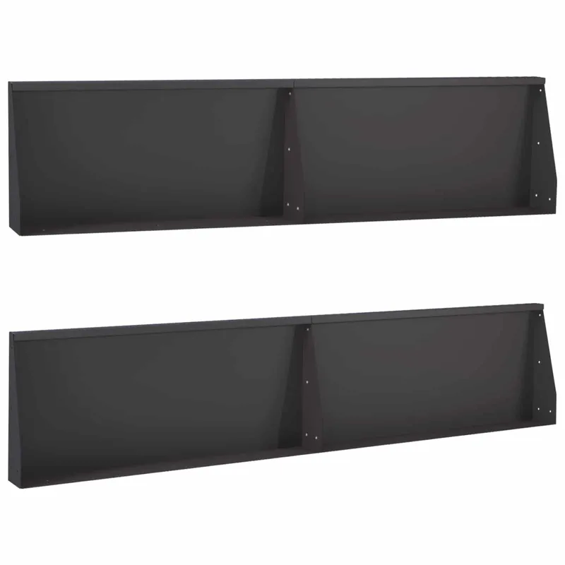 Mur de soutènement 4 pc 100 x 12 x 50 cm Acier Noir