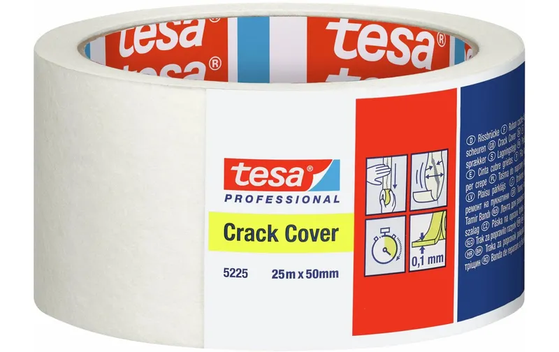 tesa Crack Cover 50 mm x 25 m, Weiss