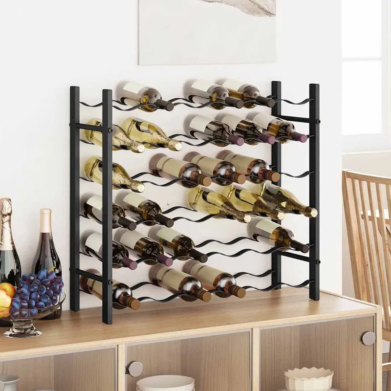 Weinscaffale per 36 Flaschen nero ferro
