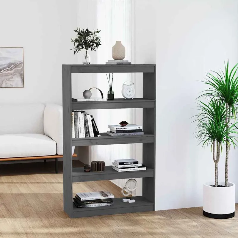 Bücherregal/Raumteiler grigio 80x30x135,5 cm legno massiccio pino