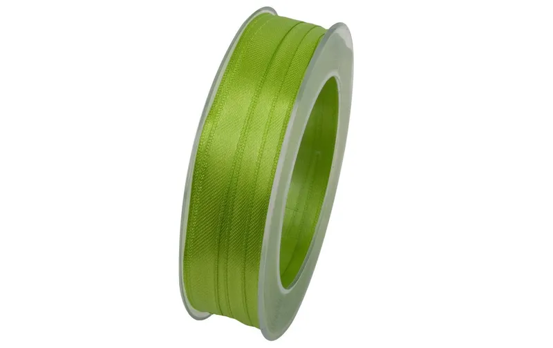 GOLDINA Satinband 10 mm x 25 m, Apfelgrün, 1 Stück
