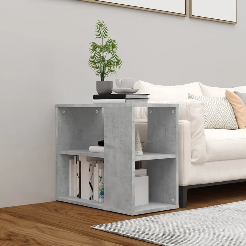 Beistelltisch Betongrau 60x30x50 cm engineered wood