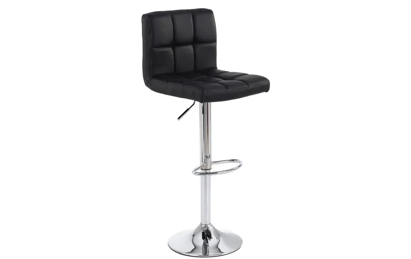 Songmics Barhocker höhenverstellbar, Kunstleder, black, 2er Set