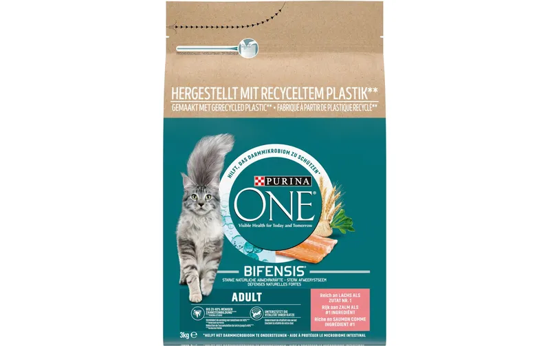 Purina ONE Trockenfutter Adult Lachs & Vollkorn, 3 kg