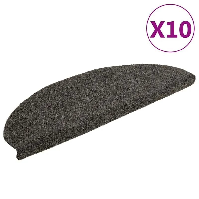 Stufenmatten Selbstklebend 10 Stk. 65x21x4 cm antracite Halbrund Groß