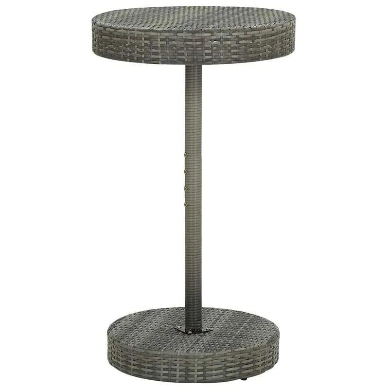 Gartentisch grigio 60,5x106 cm Poly Rattan