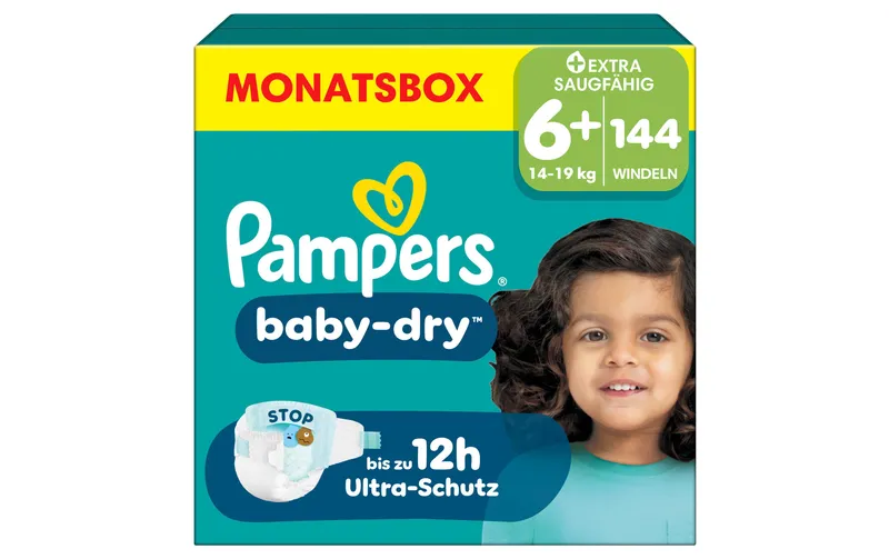 Pampers Windeln Baby Dry Extra Large Grösse 6+