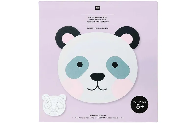 Rico Design Malen nach Zahlen 12-teilig, Panda