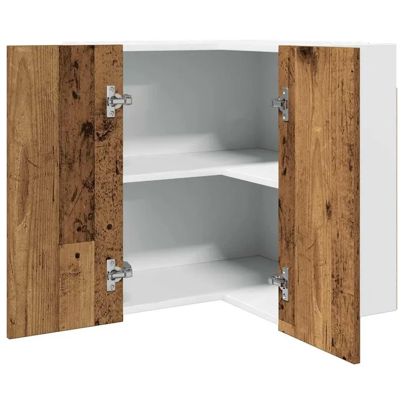 Eck-Hängeschrank Lyon Altholz-Optik 57x57x60 cm derivato del legno