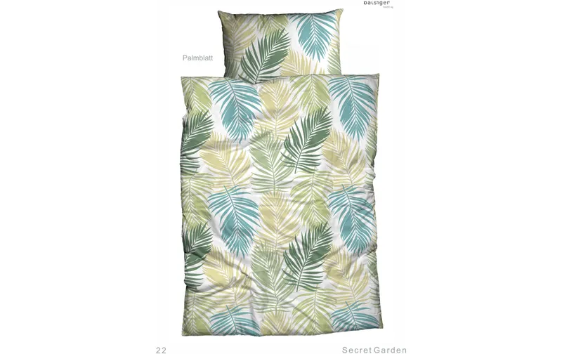 Night Fashion Duvetbezug Palmblatt 200 x 210 cm, verde