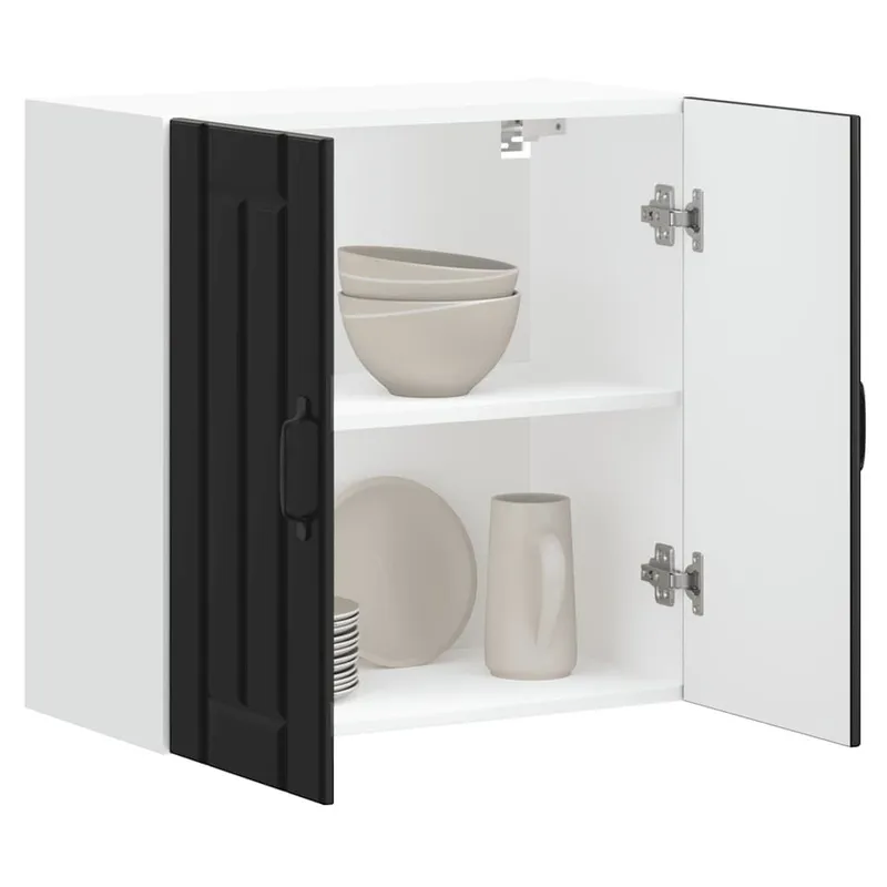 Küchen-Hängeschrank Lucca Schwarz Holzwerkstoff