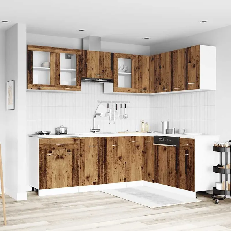 11-tlg. Küchenschrank-Set Lyon Altholz-Optik engineered wood
