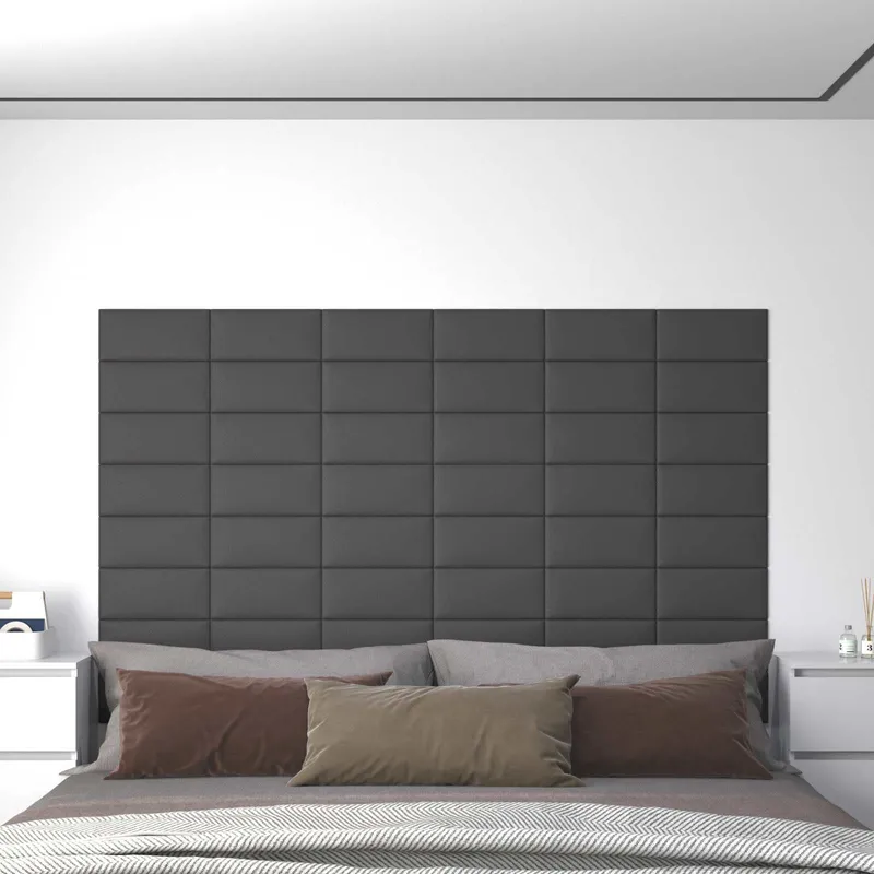 Wandkopfteilen 12 stk. 30 x 15 cm grigio tessuto