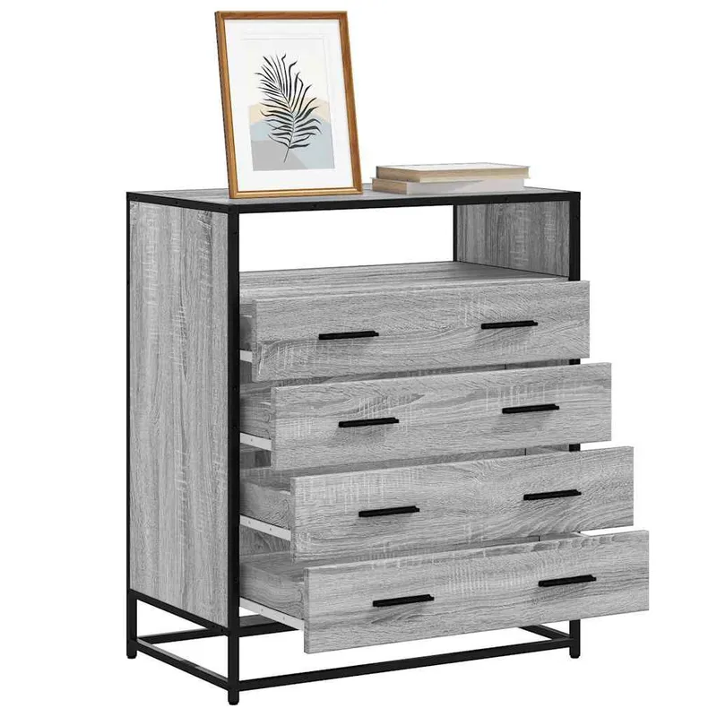 Schubladenschrank grigio Sonoma 70x41x83,5 cm derivato del legno