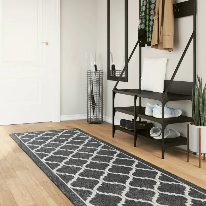 Teppich Waschbar nero e bianco 80x300 cm
