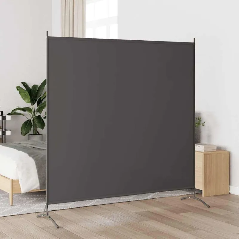 Paravent antracite 175x180 cm tessuto