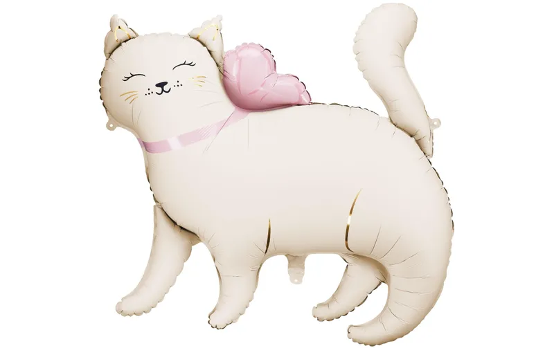 Partydeco Folienballon Katze blanc