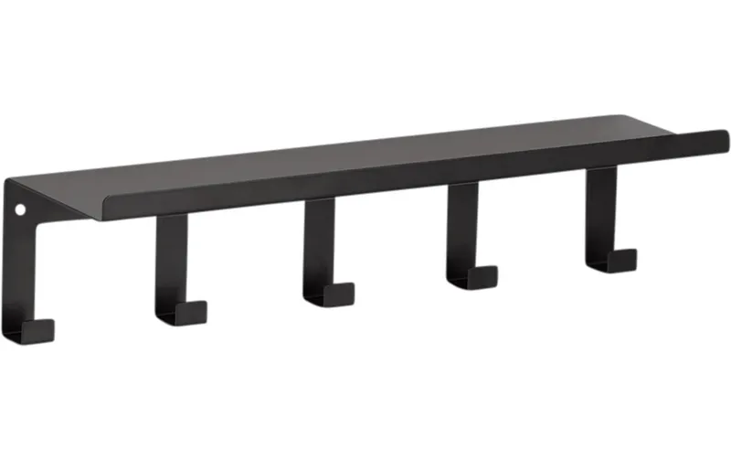 Zeller Present Wandgarderobe 40 x 11 x 10.4 cm, Metall, black