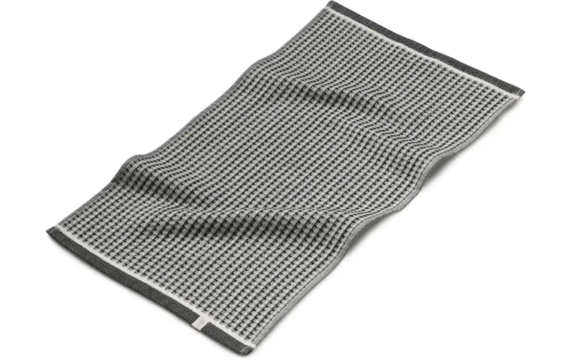 Möve Duschtuch New Heritage Waffelpiquee 75 x 160 cm,Black/naturele