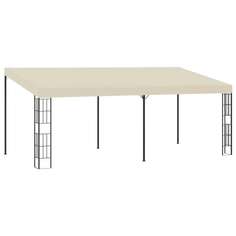 Wand-Pavillon 3x6 m Creme Stoff