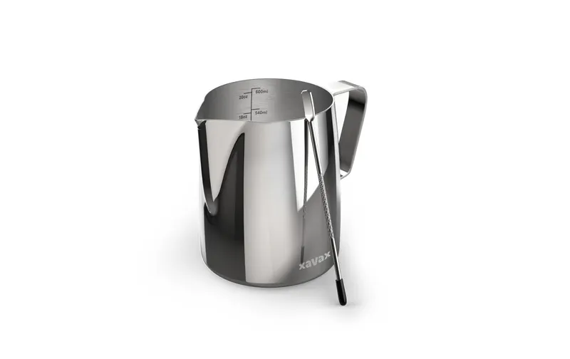 Xavax Milchkännchen Barista, Edelstahl, 600 ml, Silber