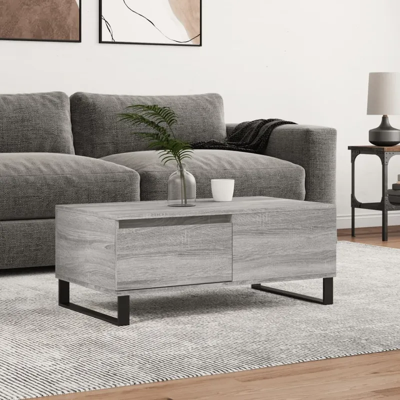Couchtisch grigio Sonoma 90x50x36,5 cm derivato del legno
