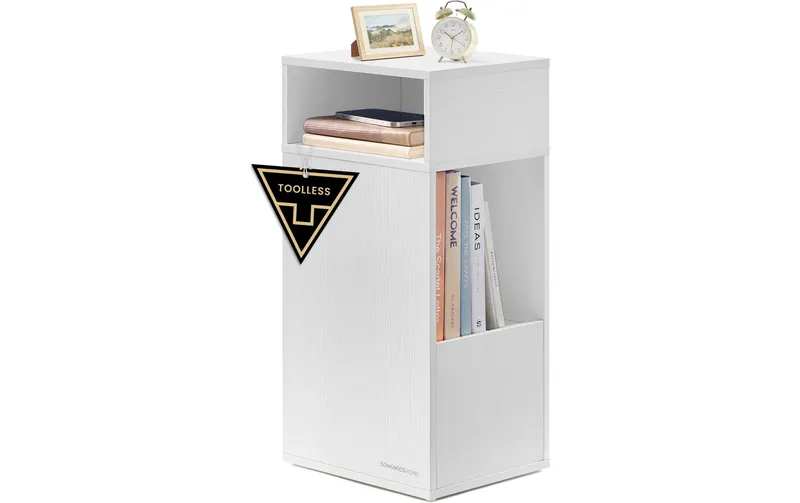 Songmics Nachttisch 25 x 59.4 cm, Weiss