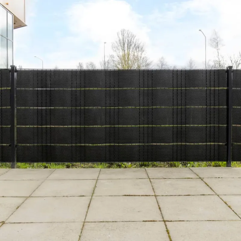 Balkon-frangivistae 5 Stk. nero 255x19 cm Poly Rattan