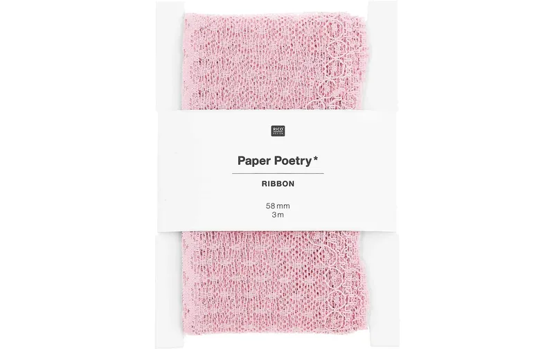 Rico Design Spitzenband Pünktchen 58 mm x 3 m, Rosa
