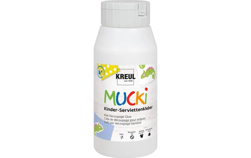 Kreul Servietten-Lack & Kleber Mucki 750 ml, Transparent