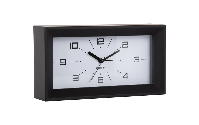 KARLSSON Wecker Lujo Rectangle Black
