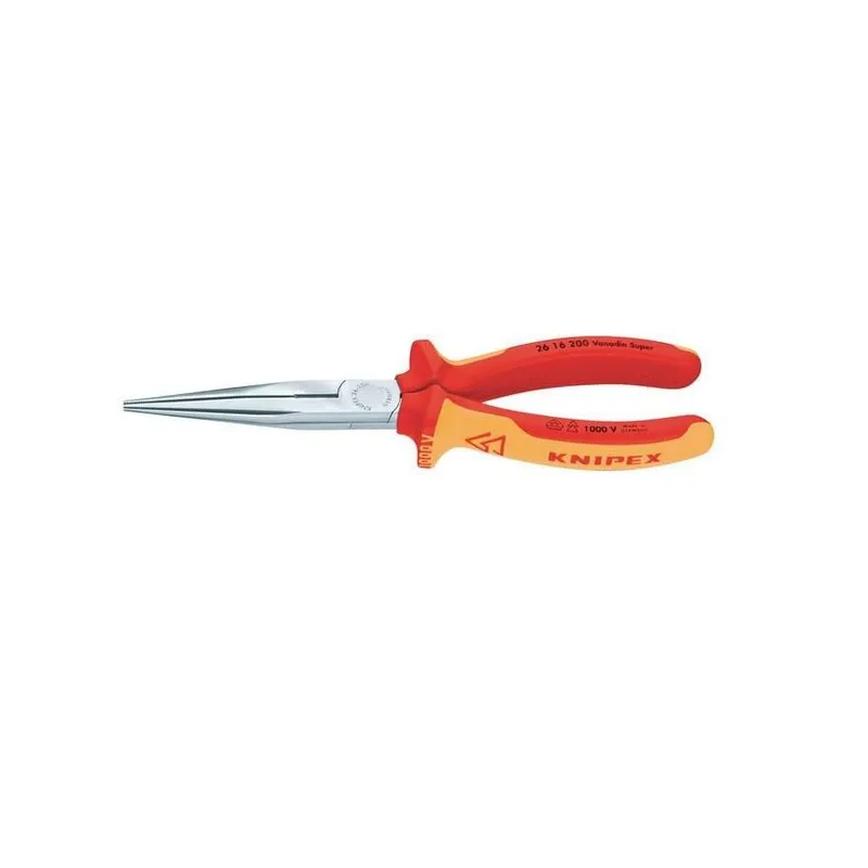 Knipex Flachrundzange 200 mm 1000 V avec Schneide verchromt