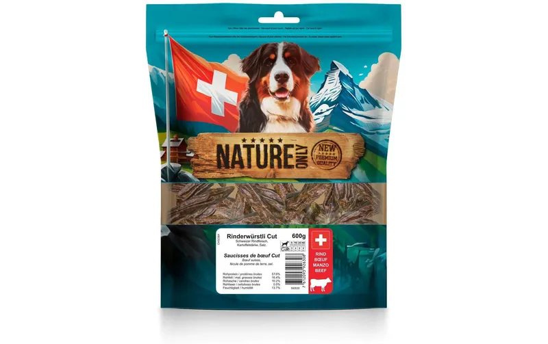 NATUREonly Kausnack Rinderwürstli Cut 600 g