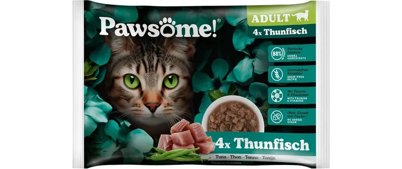 Pawsome Cat Superfood Adult Thunfisch 4 x 85 g
