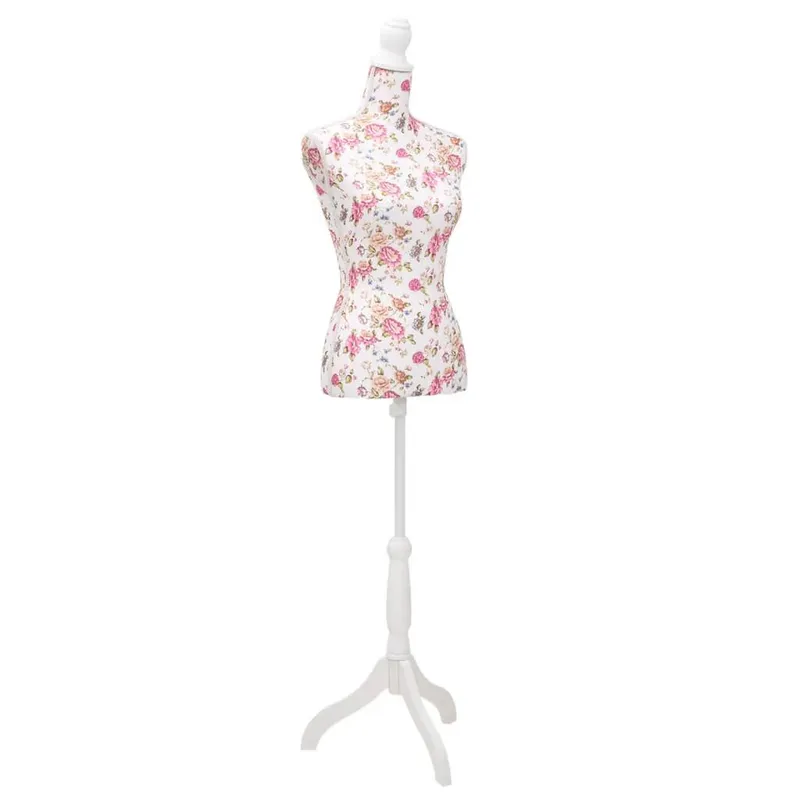 Damenbüste Schneiderpuppe Büste Torso Mannequin Baumwolle bianco Rose
