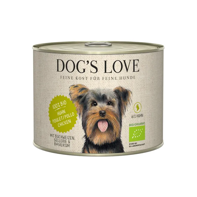Dog's Love Nassfutter BIO Adult Huhn, 200 g