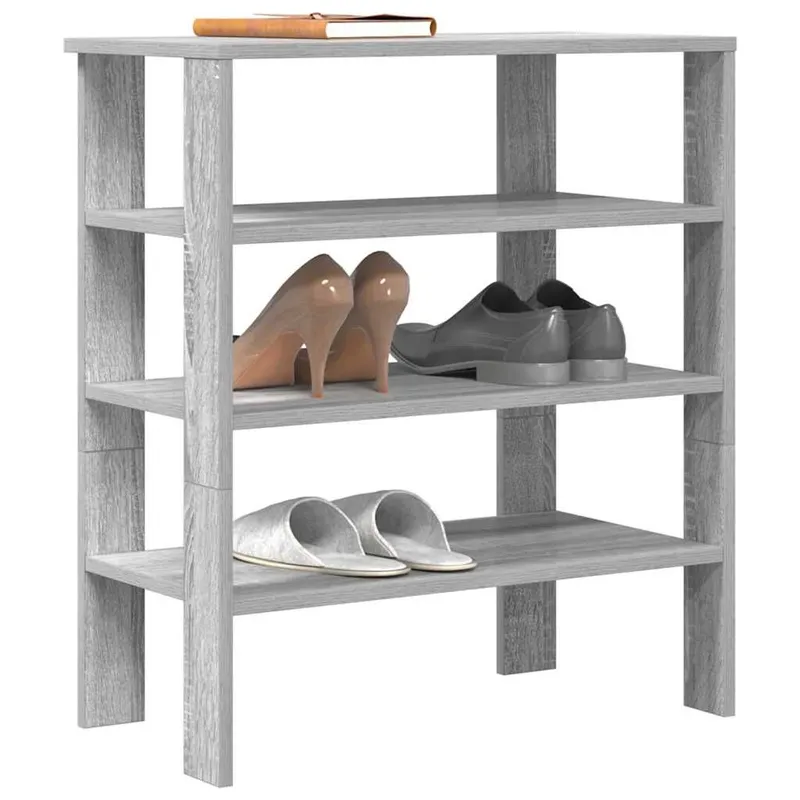 Étagère à chaussures sonoma gris 61x32x70 cm bois d'ingénierie
