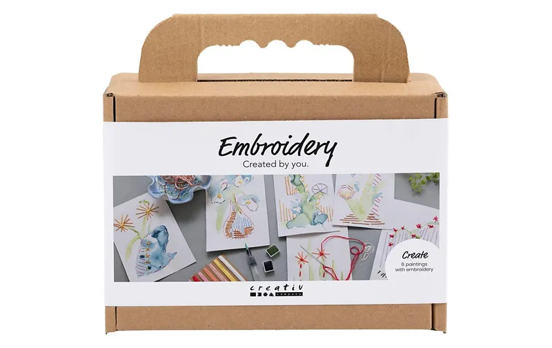Creativ Company Bastelset Gemälde avec Stickerei