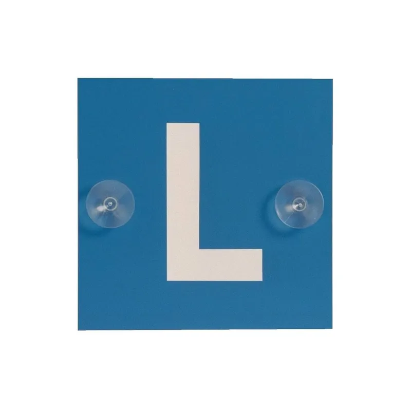 TopLine L-Schild mit Saugnäpfen, Kunststoff, 16 x 16 cm
