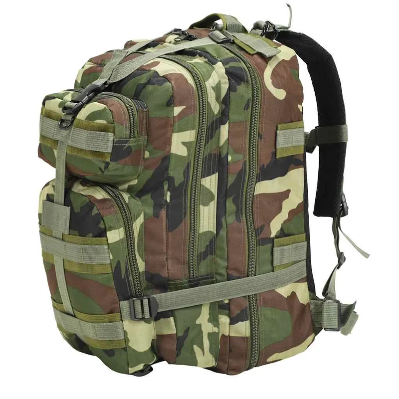 Sac à dos en style d'armée 50 L Camouflage