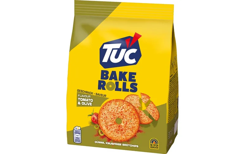 LU Snack TUC Bake Rolls Tomate & Olive 150 g
