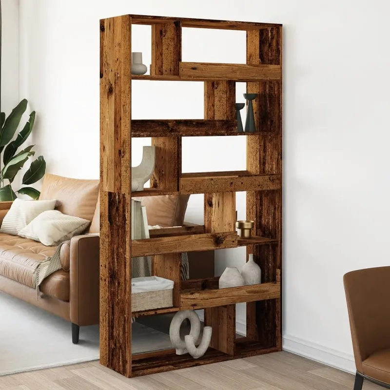 Raumteiler Altholz-Optik 100x33x187,5 cm derivato del legno